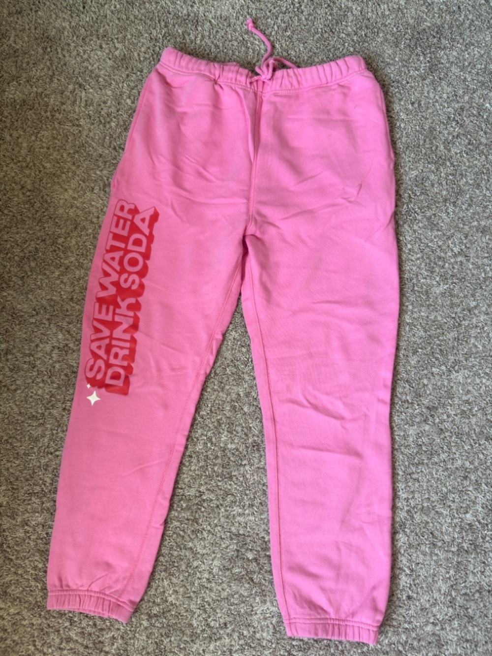 Poppi pink sweatpants 100% cotton